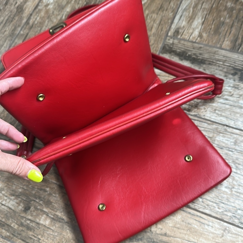 Vintage Collins red studded purse handbag - Picture 8 of 9